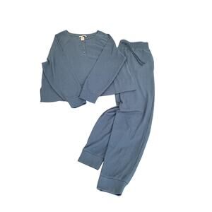 Victoria's Secret Glow Waffle Henley Thermal PJ Jogger Set Size S